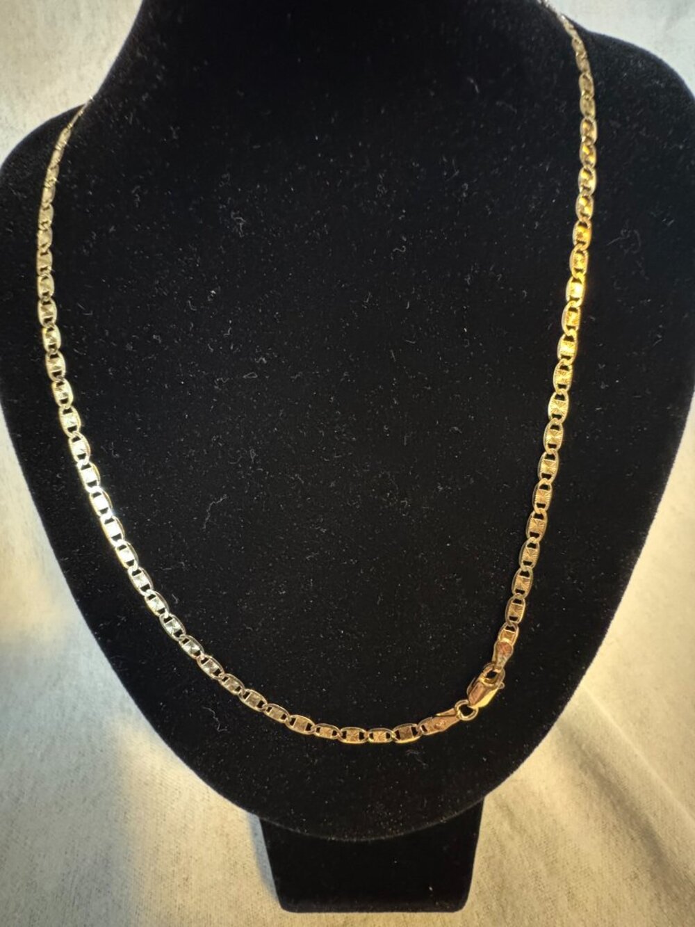 18" 3.2mm Diamond Cut Valentino 14K Gold over 925 Sterling Silver Italian Made